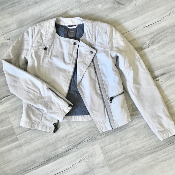 NWT GAP Quilted Moto Grey Crystal Jacket - Picture 2 of 6